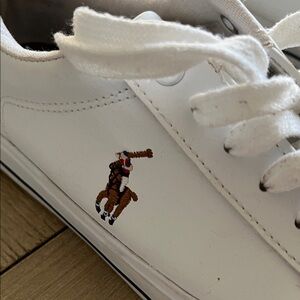 Polo by Ralph Lauren White Kids Leather Sneakers